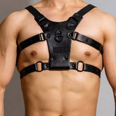 D.M. Black Adjustable Chest Strap Harness